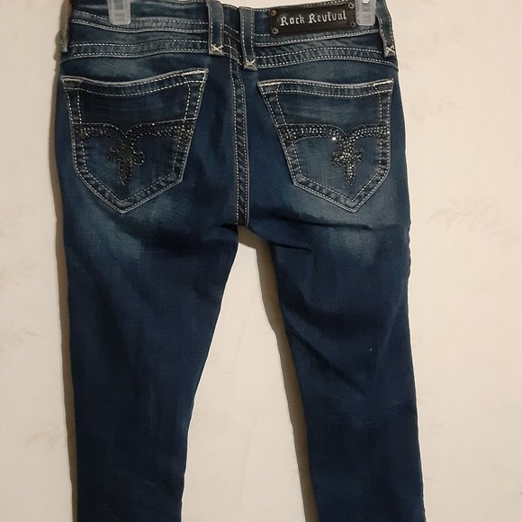 Rock Revival Women's Embellished Pat Straight Jeans in Size 26 - Picture 4 of 11